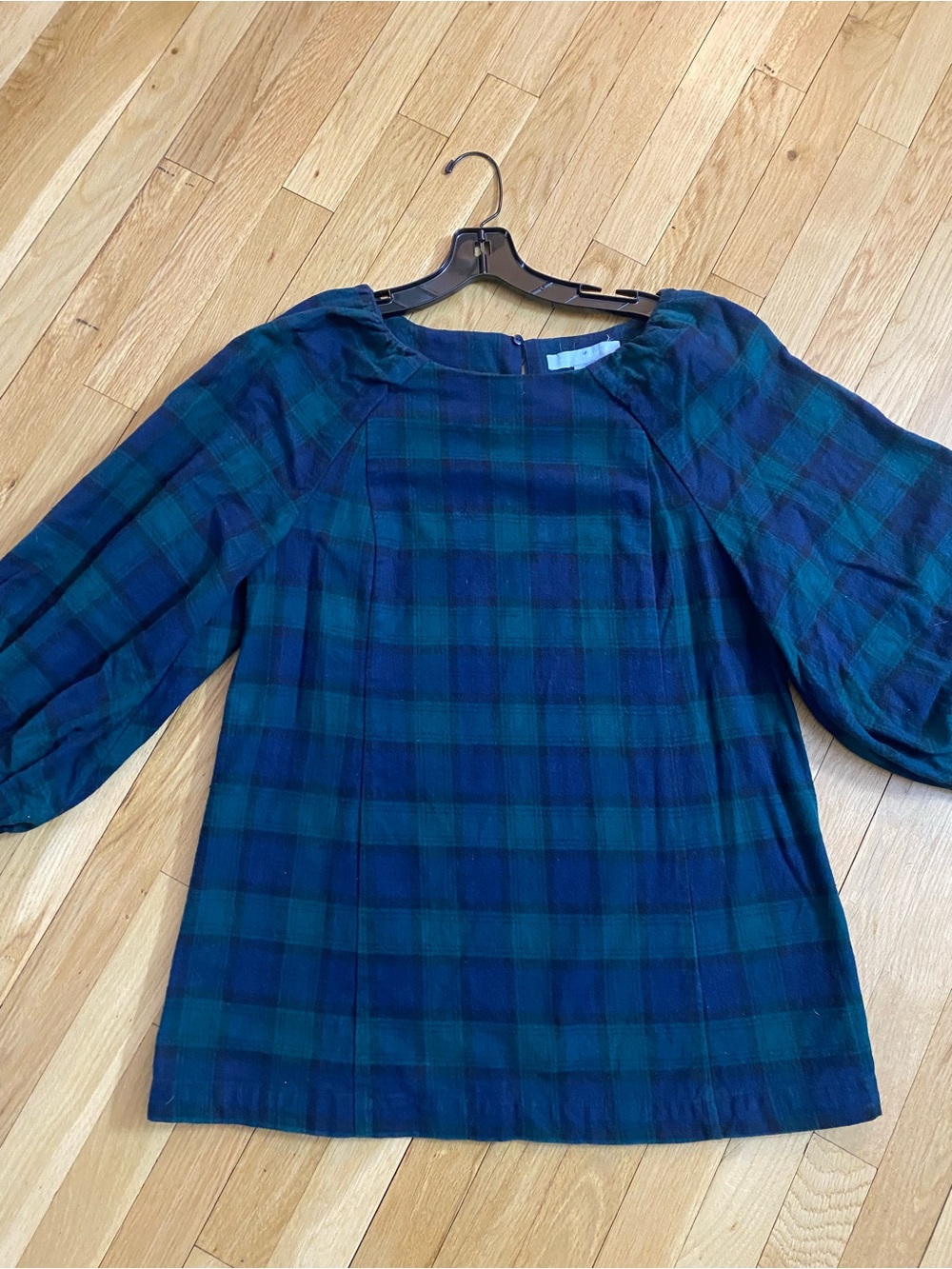 Hill House Green and Blue Plaid Tunic style